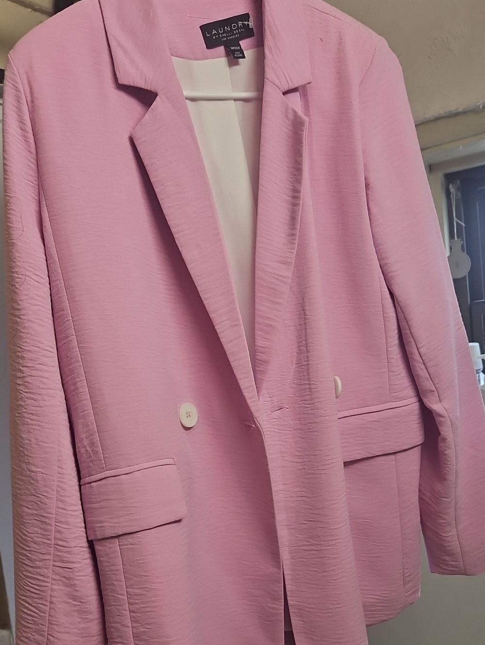 Laundry by Shelli Segal Pink Double-Breasted Blazer